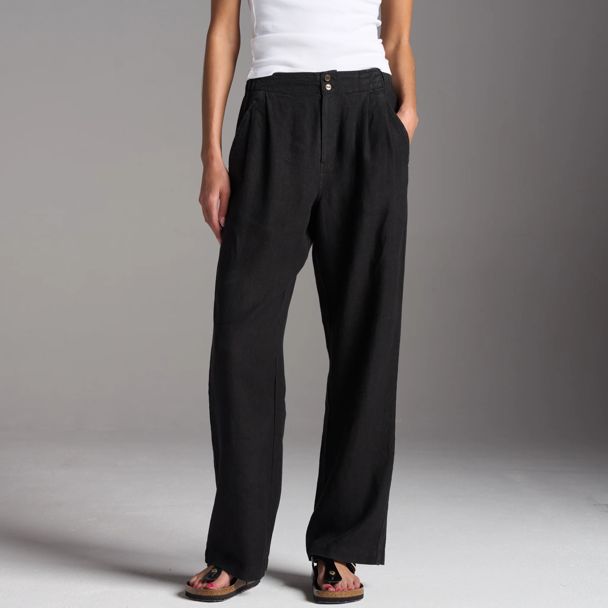 Cameron Wide Leg Linen Pant - wxkoi