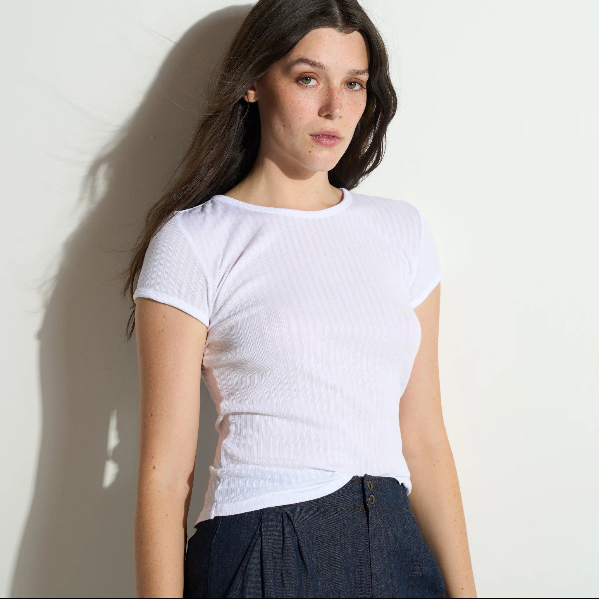Elodie Slim Rib Tee - wxkoi