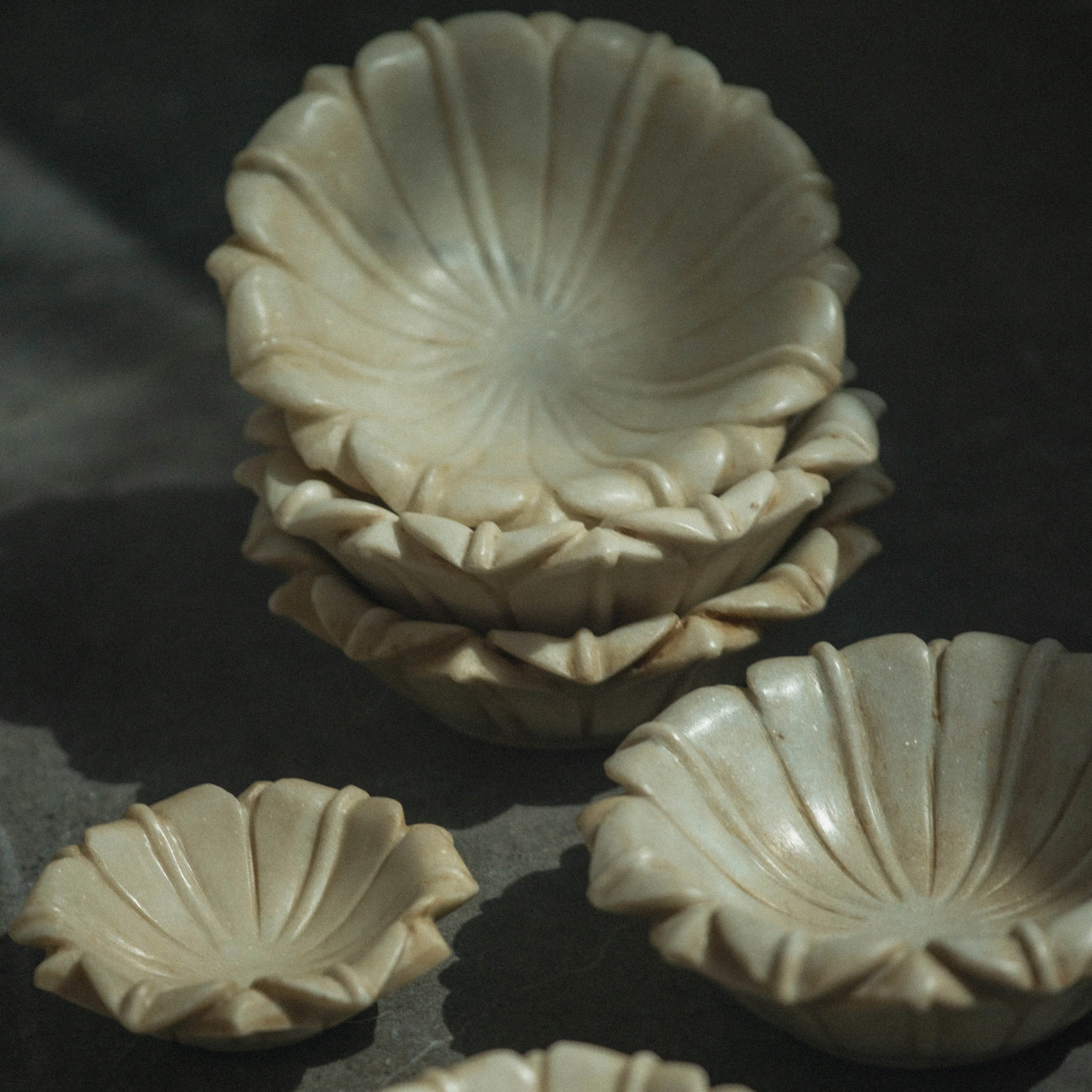 Lotus Flower Marble Plate - wxkoi