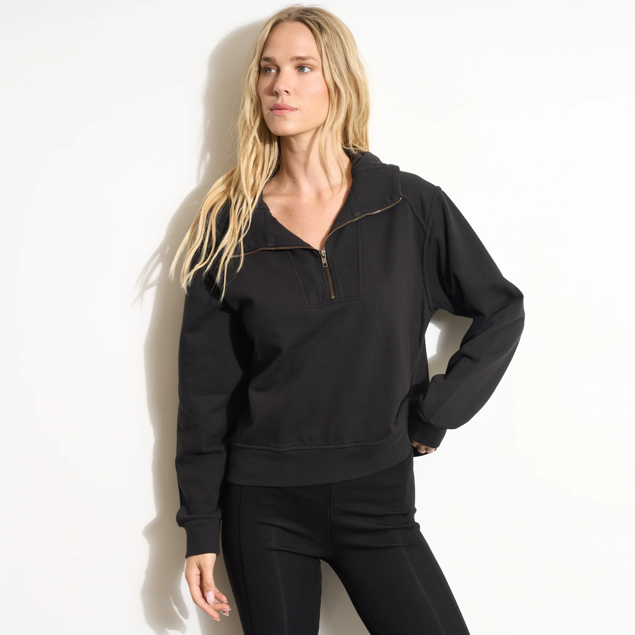 Josephine Quarter Zip Pullover Hoodie - wxkoi