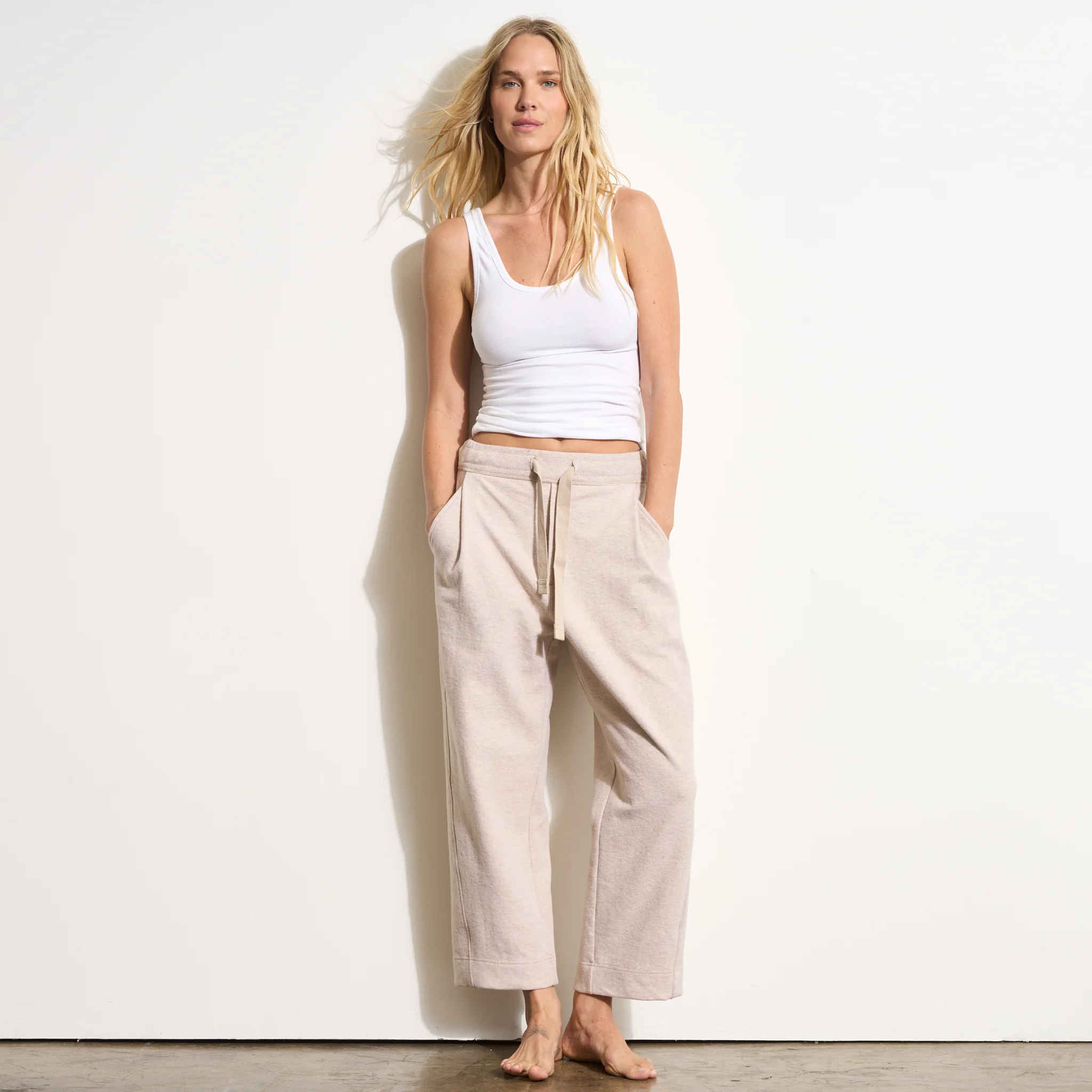 Robbie Relaxed Drawstring Felted Pant - wxkoi