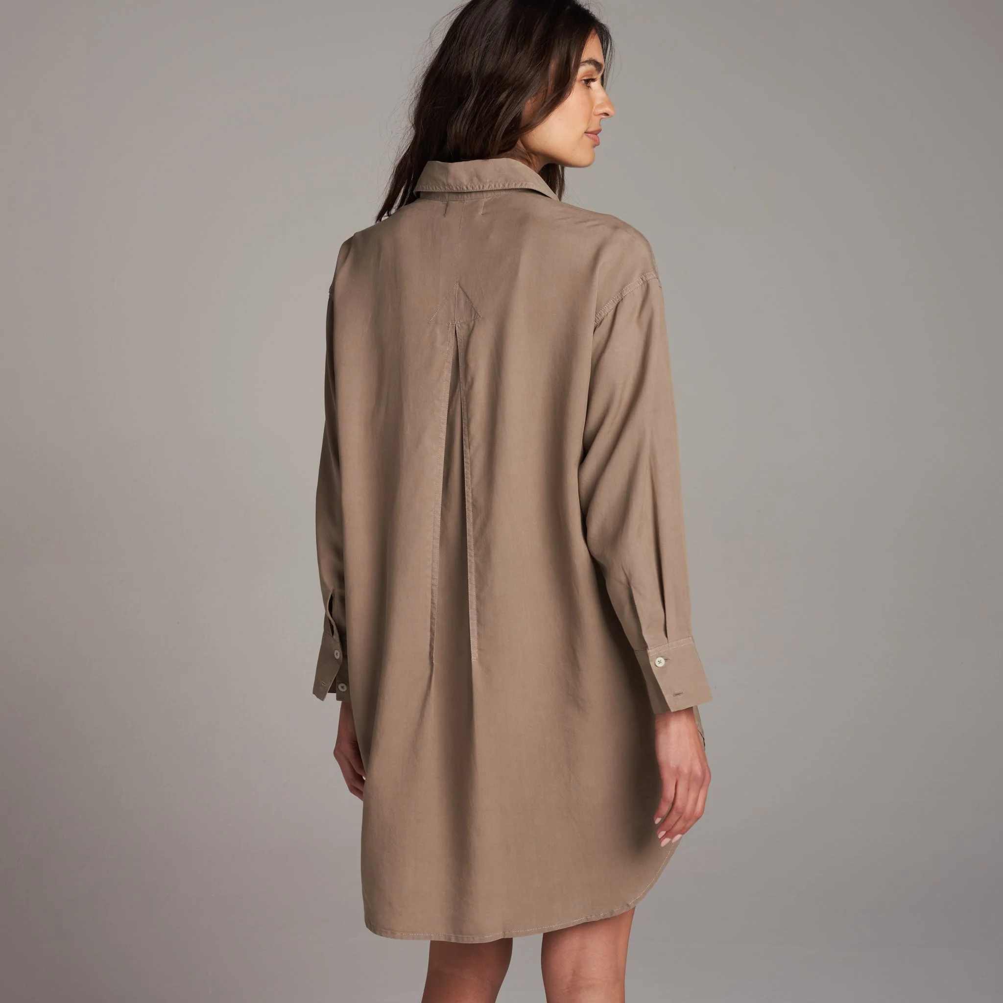 Merritt Drape Twill Shirt Dress - wxkoi