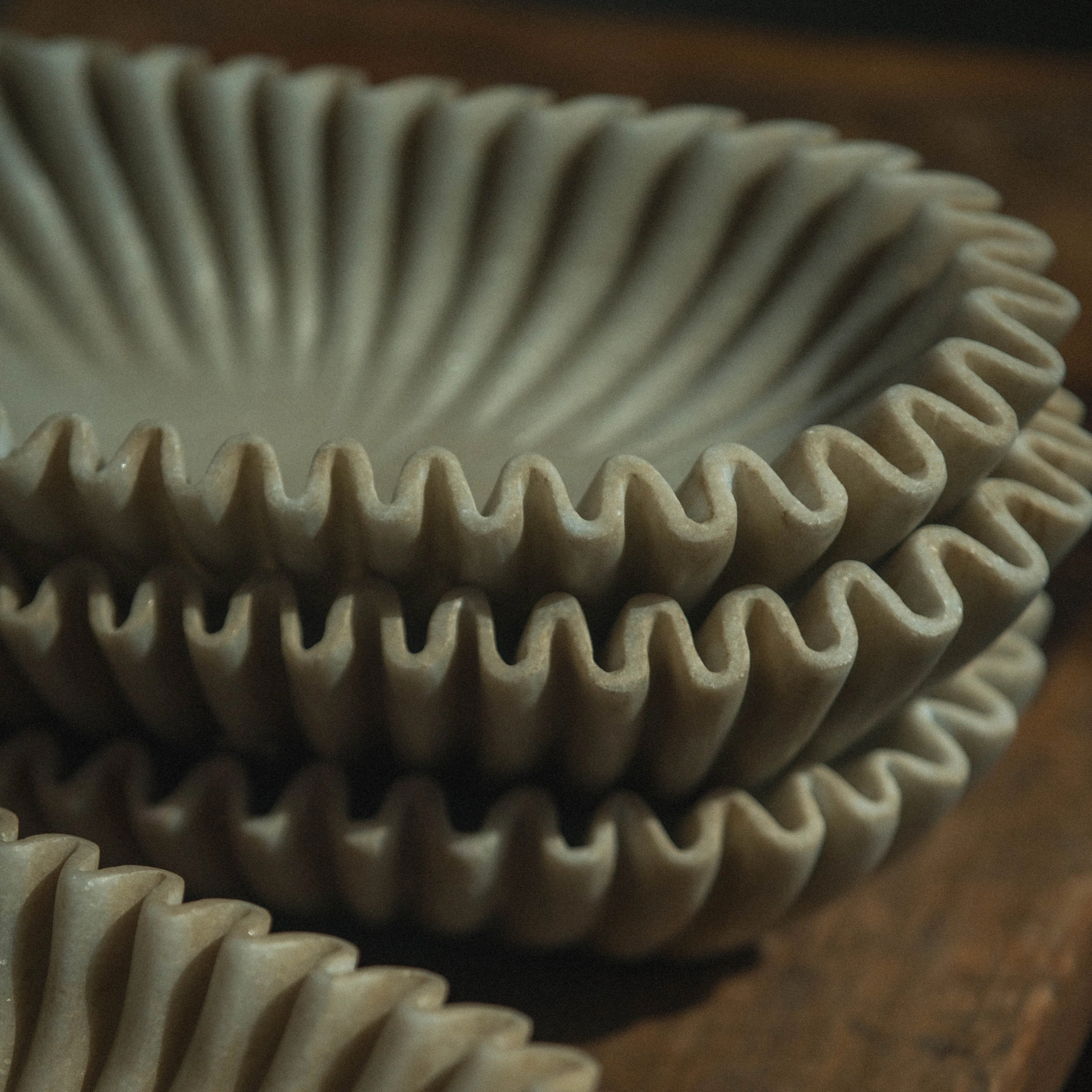 Ruffle Marble Bowl - wxkoi