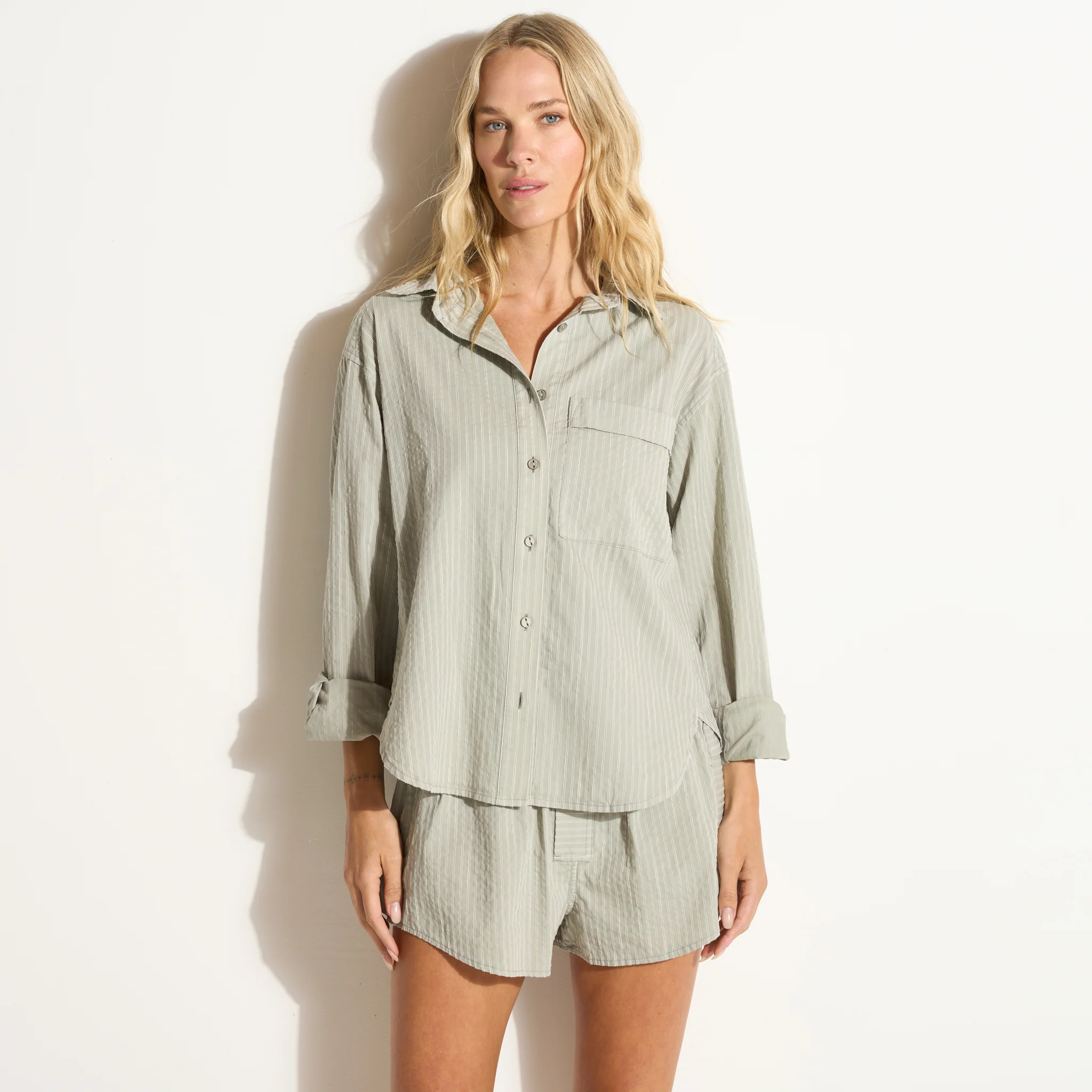 Elliot Oversized Slub Stripe Shirt - wxkoi