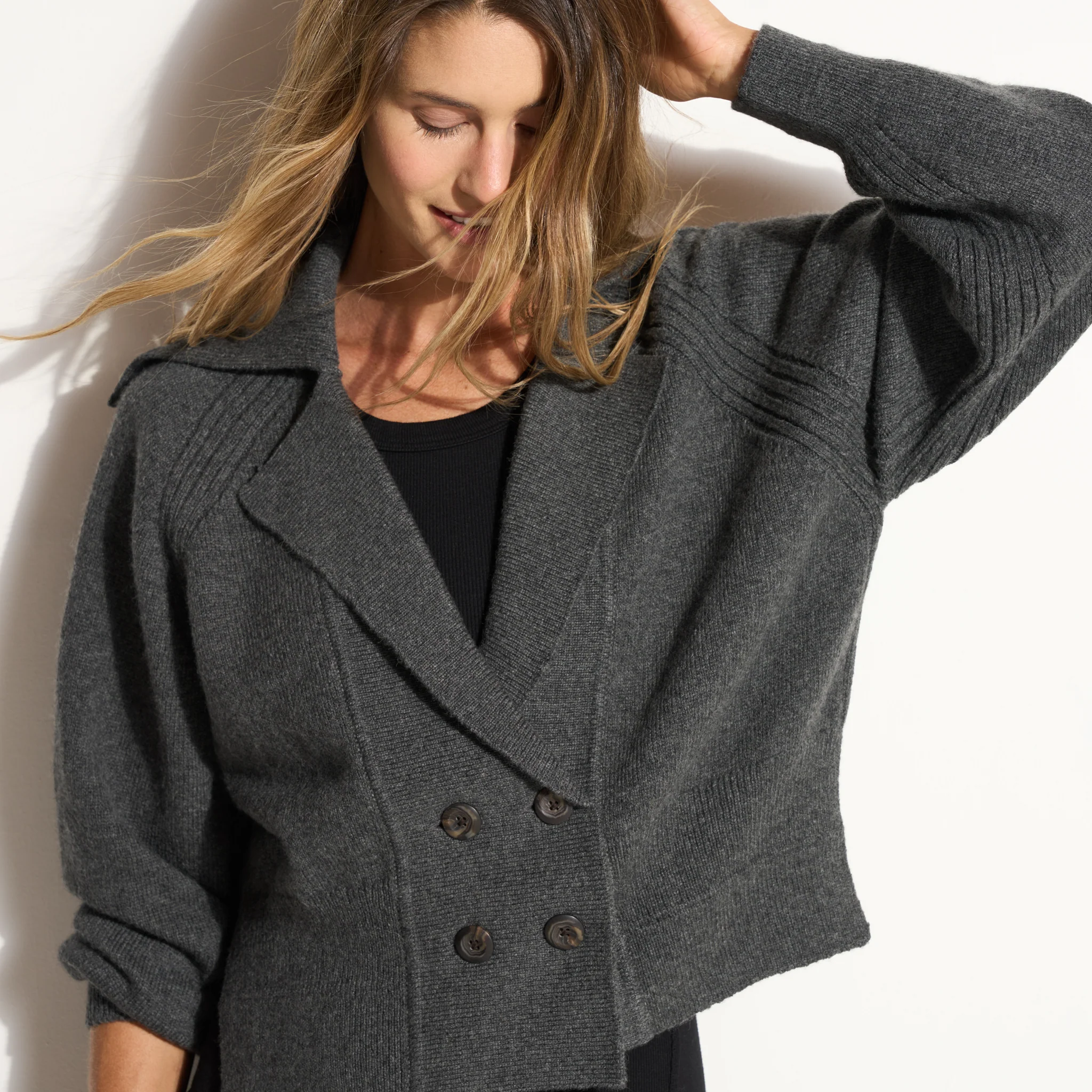 Tullia Double Breasted Sweater Jacket - wxkoi